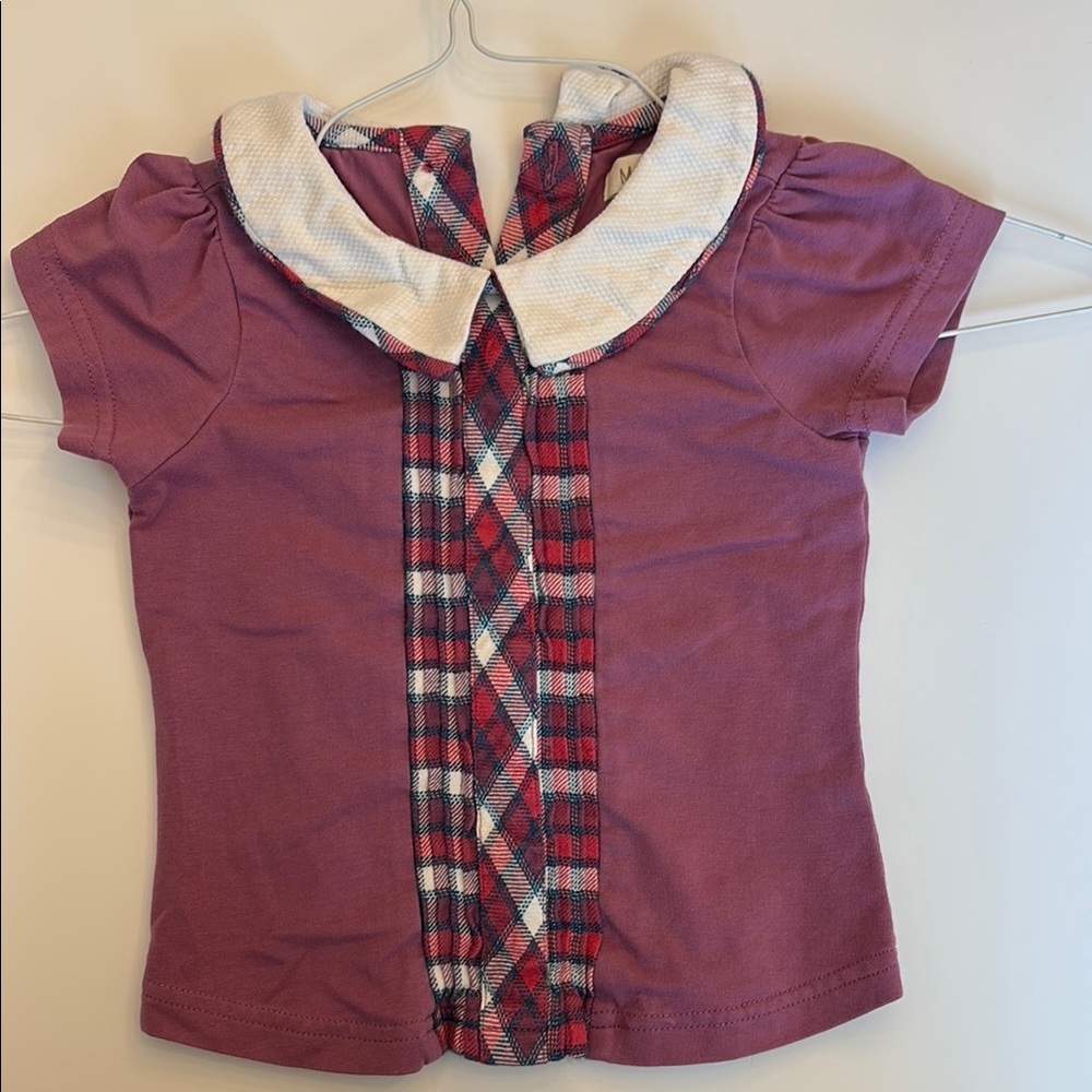 Purple Plaid Kids Shirt